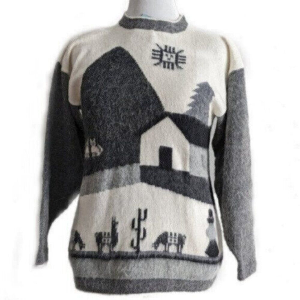 Vintage Sebsatex 100% baby alpaca tight knit sweater, new with tag - Picture 2 of 7